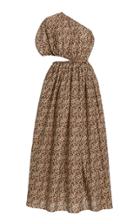 Matteau Cocoon Cotton Voile One-shoulder Maxi Dress