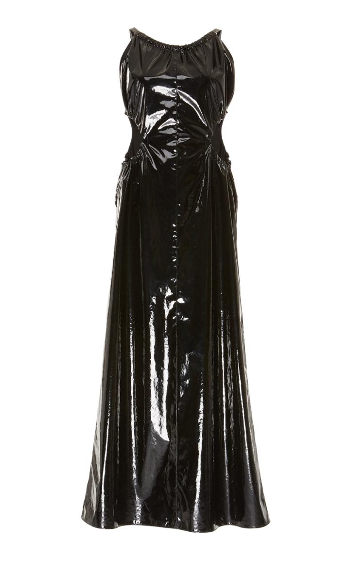 Maison Margiela Cutout Vinyl Midi Dress