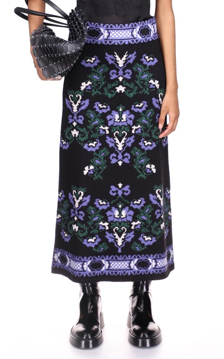 Moda Operandi Paco Rabanne Floral Jacquard Midi Skirt
