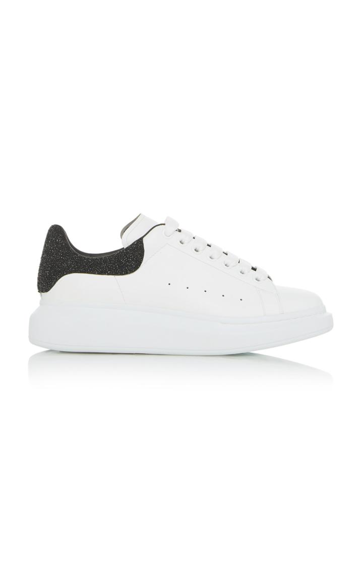 Alexander Mcqueen Glittered Leather Low-top Sneakers