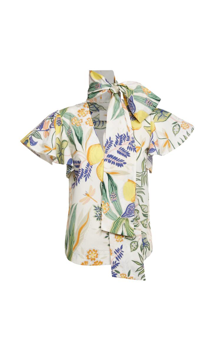 La Doublej Lou Lou Printed Cotton Shirt