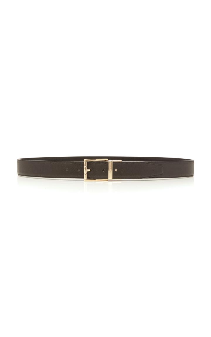 Bally Astor Black Leather Belt
