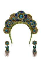 Ranjana Khan X Magnetic Midnight M'o Exclusive: Mayura Headband & Earrings Set