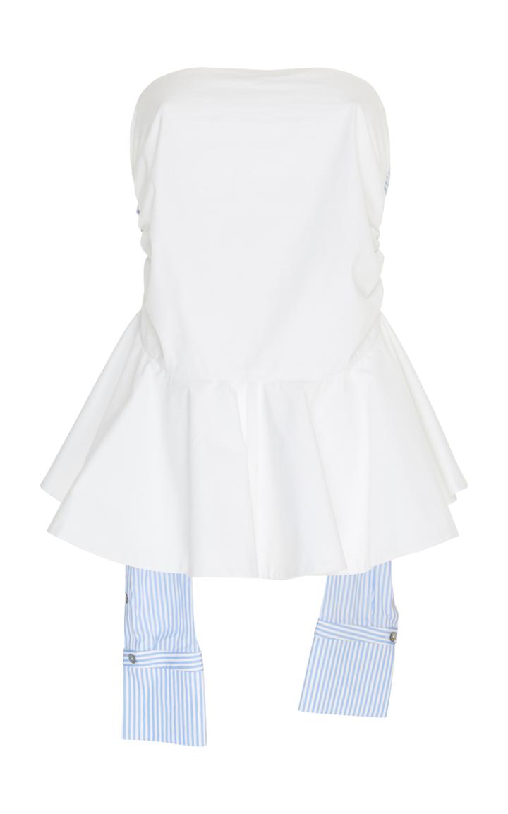Tuinch Strapless Peplum Top