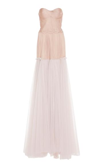Maria Lucia Hohan Fotia Strapless Contrast Gown
