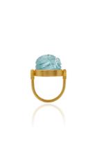 Moda Operandi Loren Nicole 22k Yellow Gold Scarab Amulet Ring Size: 7