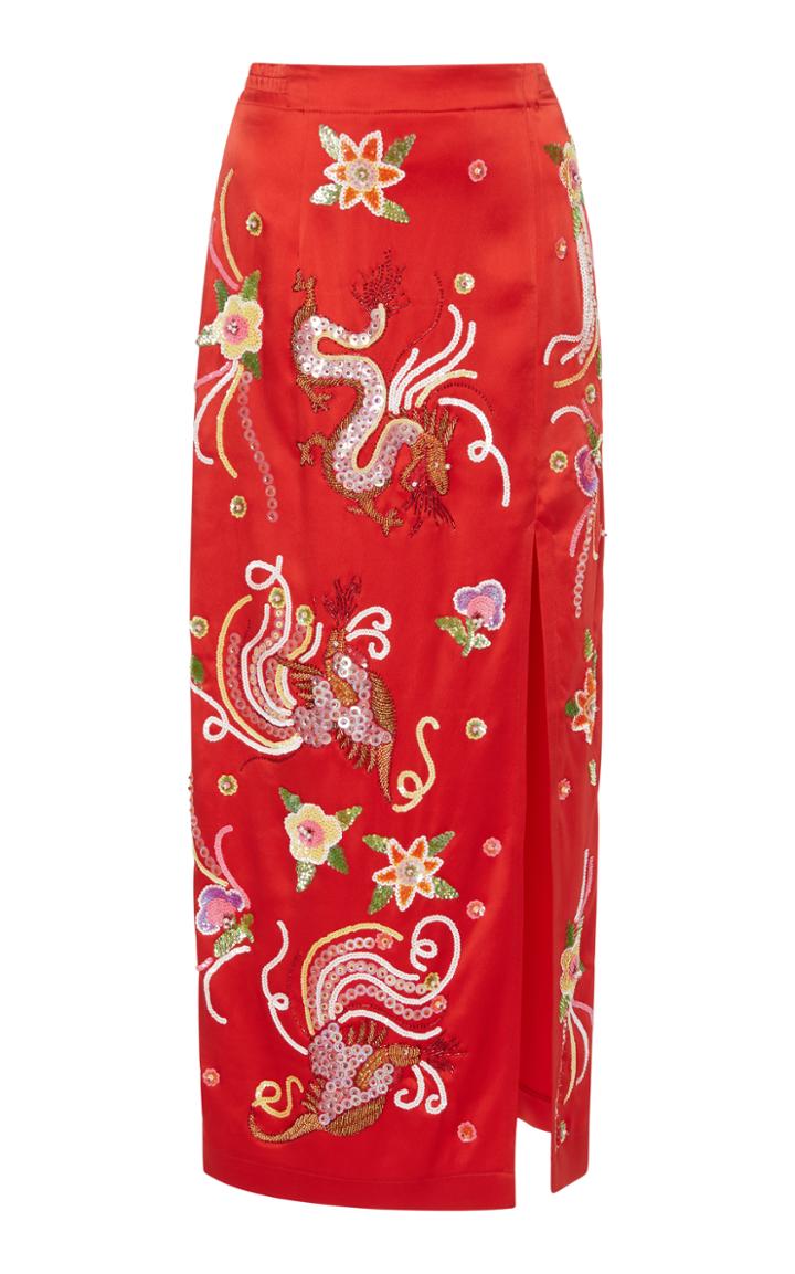 Attico Envers Satin Skirt