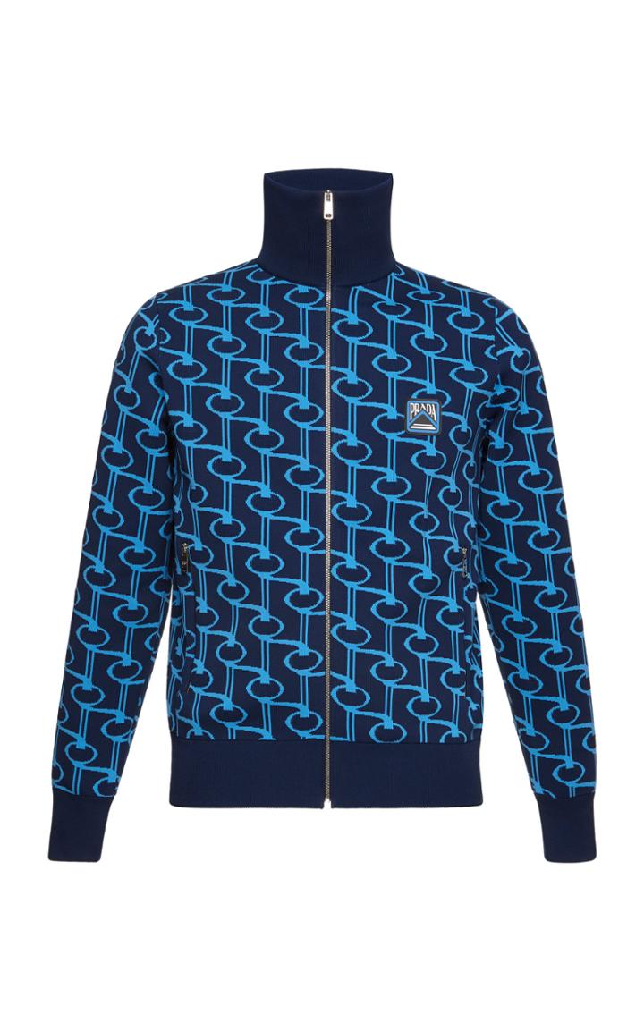 Prada Jacquard Zip-up Jacket