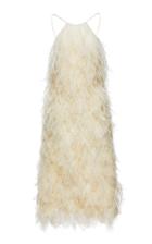 Magda Butrym Kunduz Feather-embellished Silk Dress