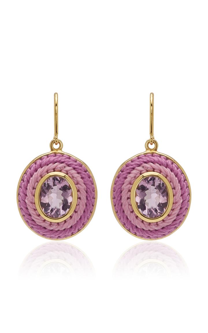 Moda Operandi Maria Frering Dgrad Pink Oval Earrings