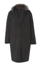 Pologeorgis Saanvi Wool-cashmere And Fox Coat