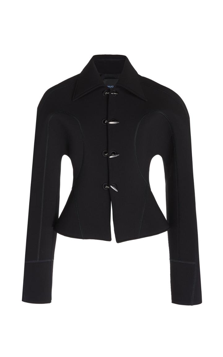 Mugler Oversized Sleeves Peplum Hem Jacket