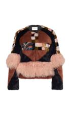 Alexis Kotto Patchwork Mongolian Fur Coat