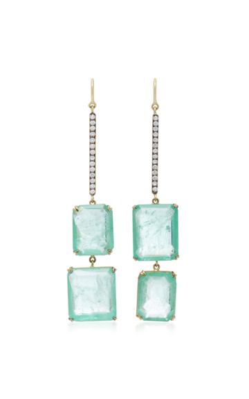 Sylva & Cie Emerald Drop Earrings