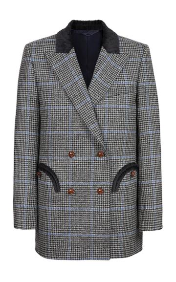 Blaz Milano Spina Snow Tomboy Wool Double-breasted Blazer