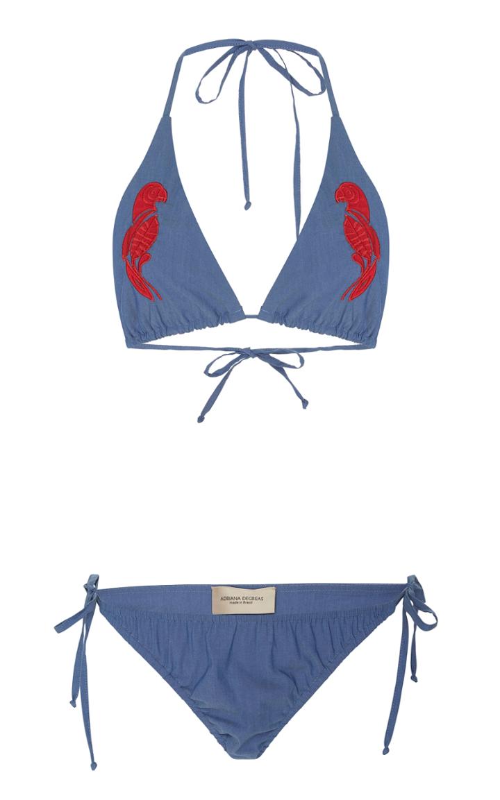 Adriana Degreas Embroidery Triangle Bikini