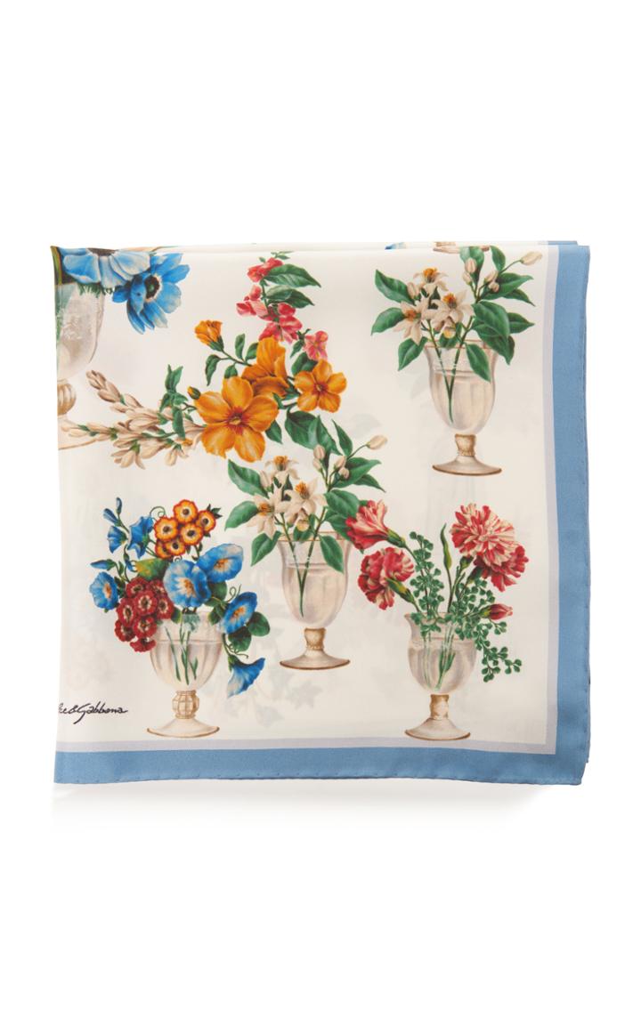 Dolce & Gabbana Printed Silk-twill Scarf