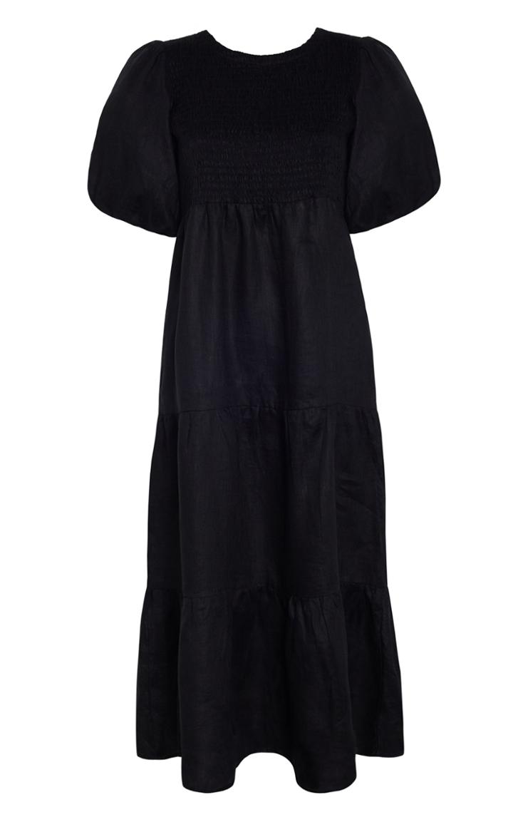 Moda Operandi Faithfull The Brand Alberte Cutout Smocked Linen Dress