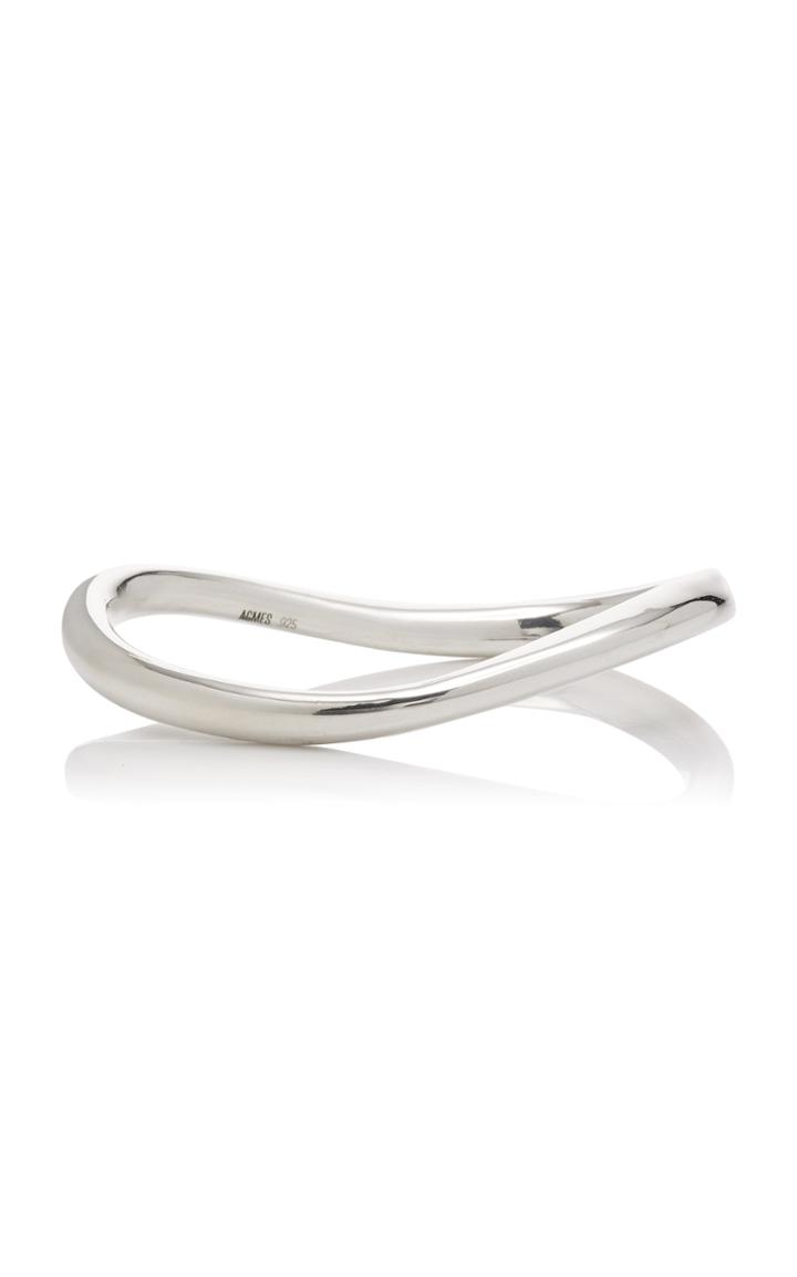 Agmes Gabriela Thick Sterling Silver Bangle
