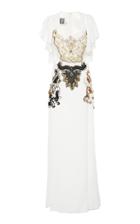Fausto Puglisi Embellished Flutter Sleeve Dress