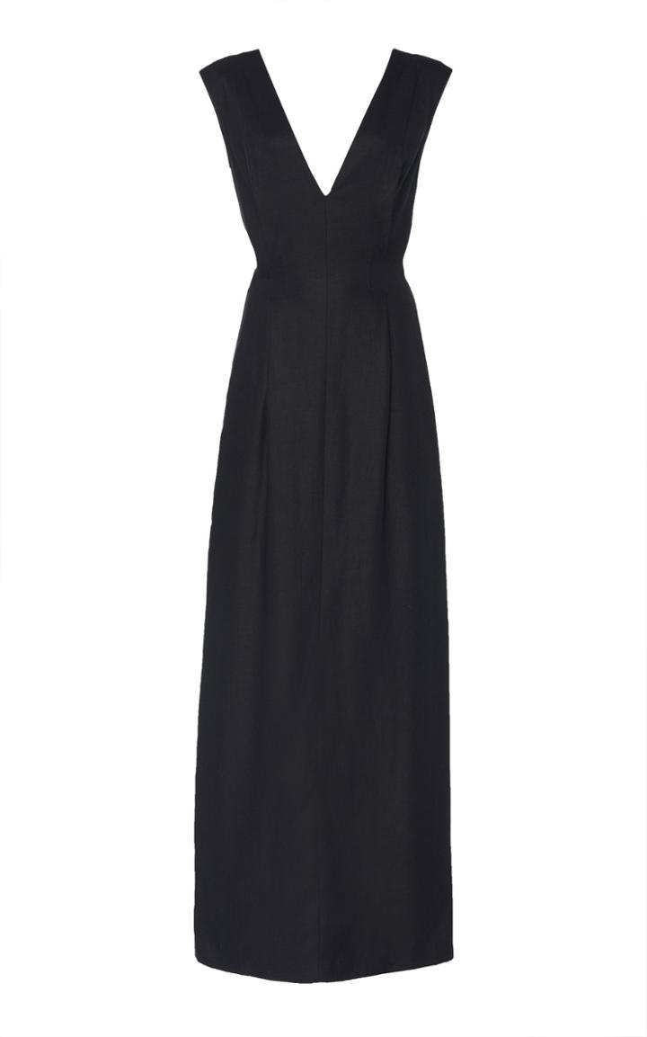 Moda Operandi Albus Lumen V-neck Sleeveless Linen Dress Size: 8