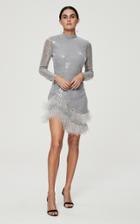 Moda Operandi Rachel Gilbert Ellis Feather-trimmed Sequined Mini Dress
