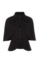 Brandon Maxwell Cape Jacket With Bow Belt