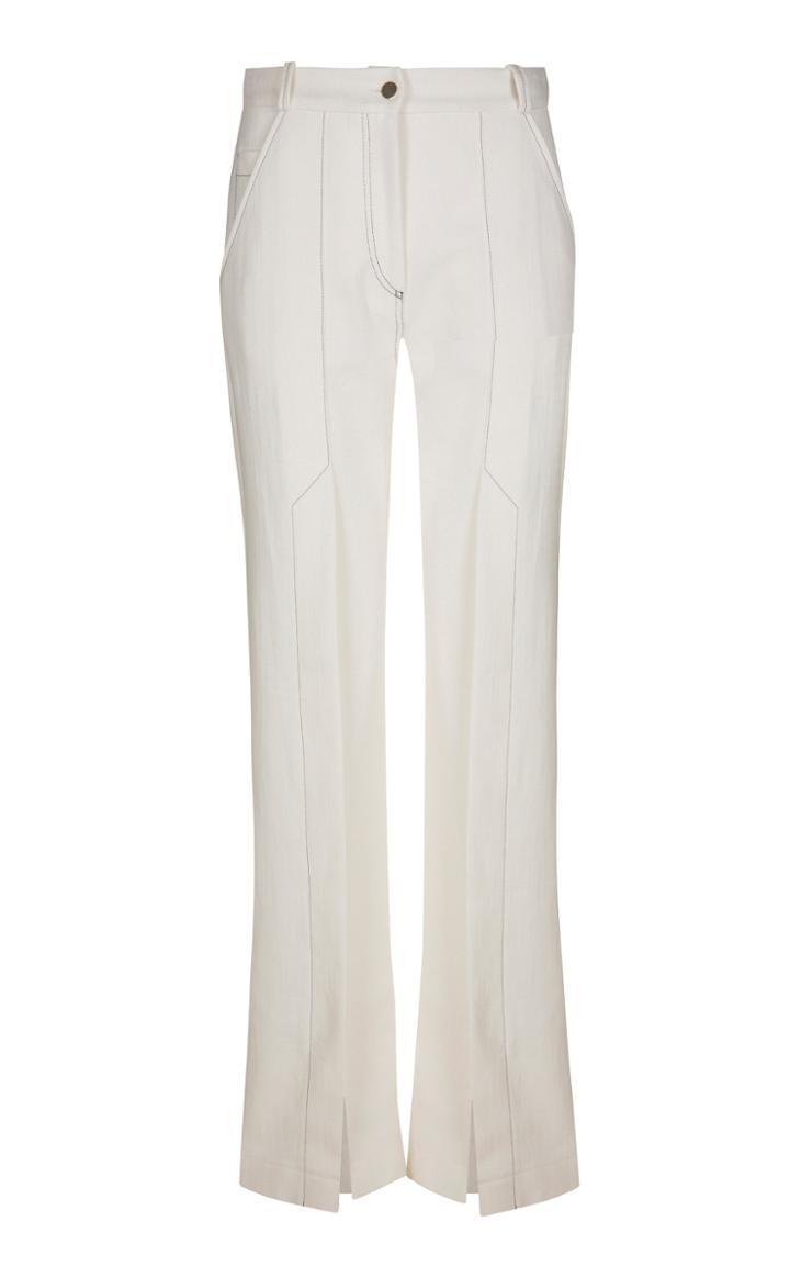 Moda Operandi Mykke Hofmann Havva Contrast-stitched Crepe Flared Trousers
