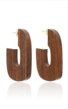 Sophie Monet Gold-plated Wood Hoop Earrings