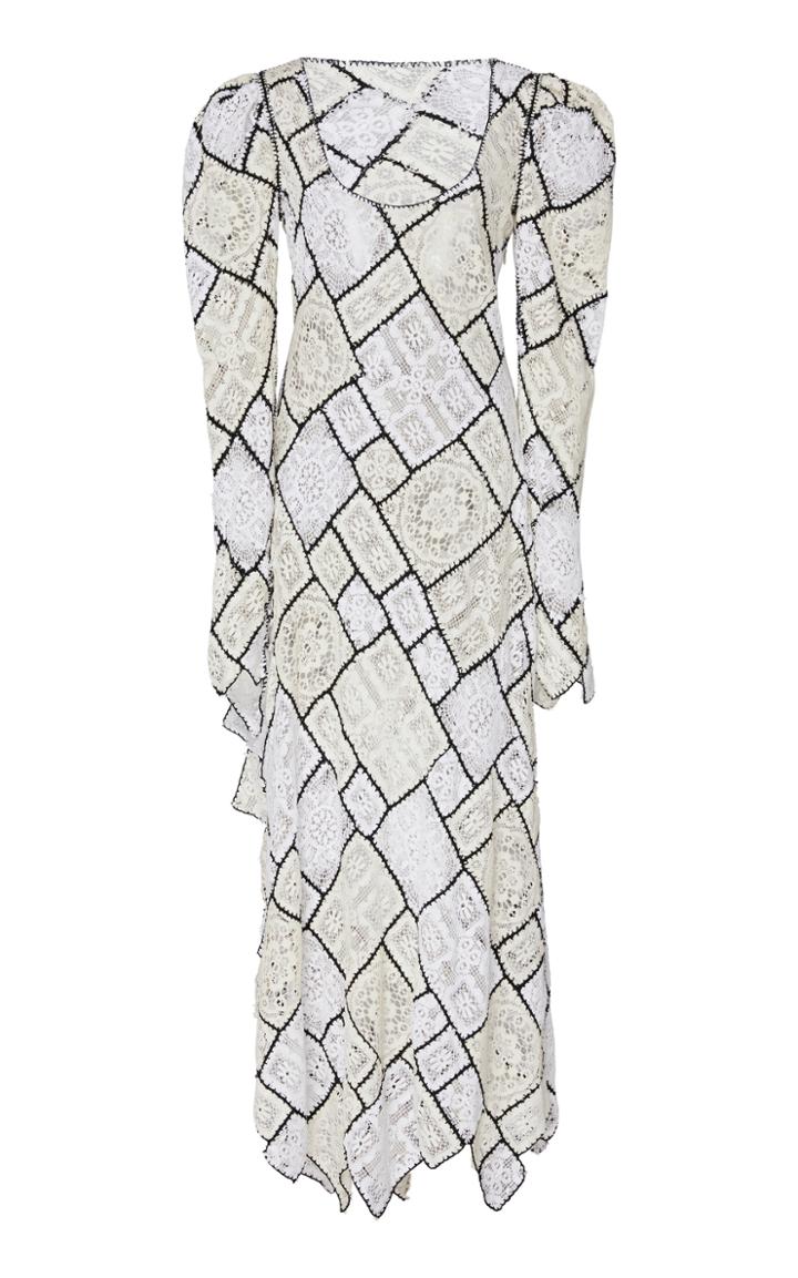 Moda Operandi Prabal Gurung Cotton-blend Patchwork Lace Maxi Dress Size: 00