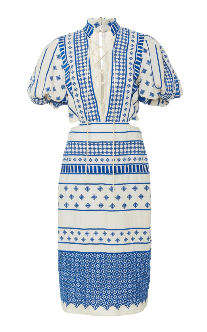 Johanna Ortiz Pre-columbian Ethos Cotton Voile Midi Dress