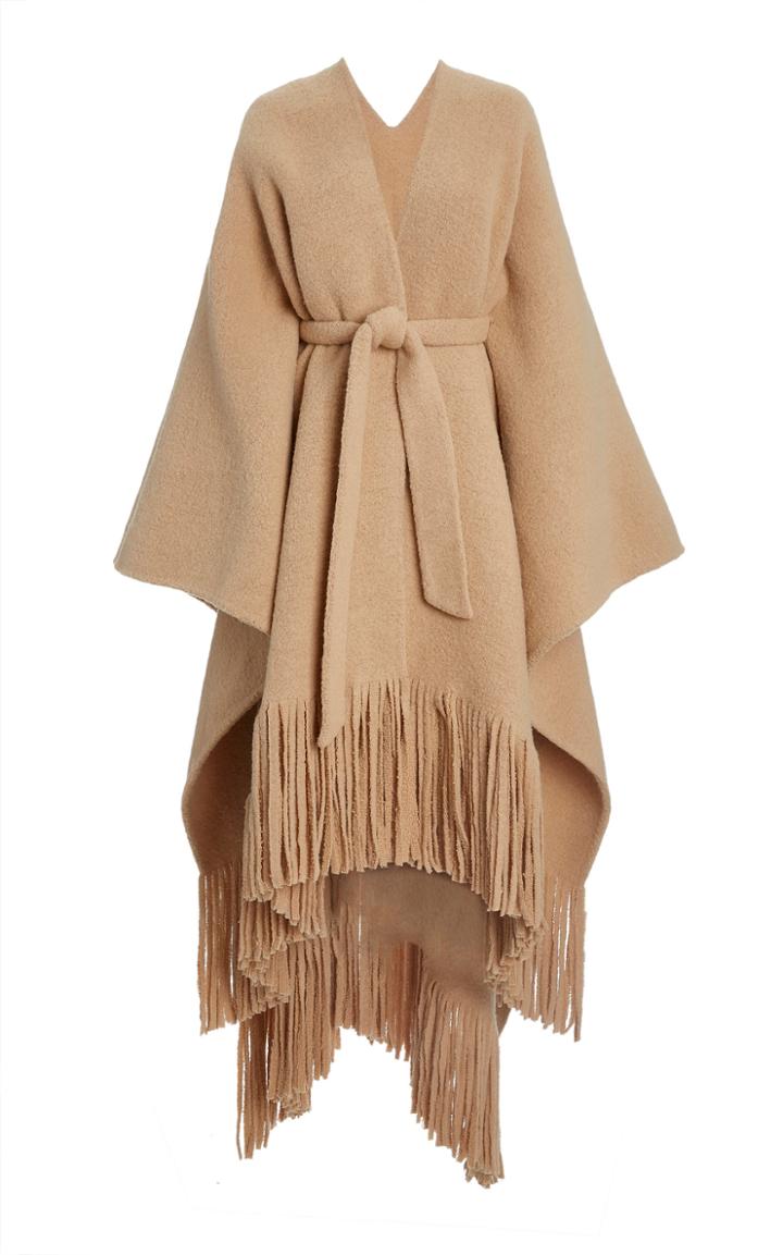 Moda Operandi Arj Jiva Wool-blend Fringe Cape Coat