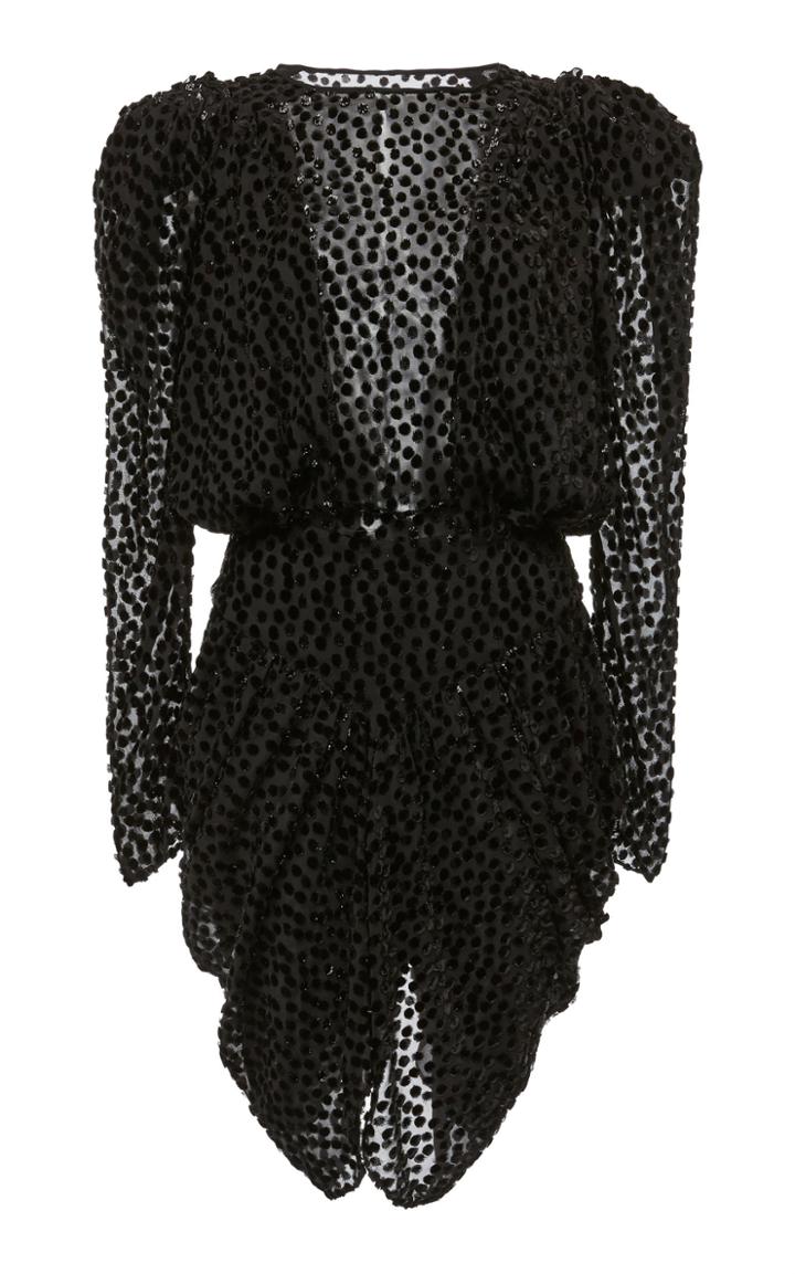 Isabel Marant Margaret Flocked Organza Mini Dress