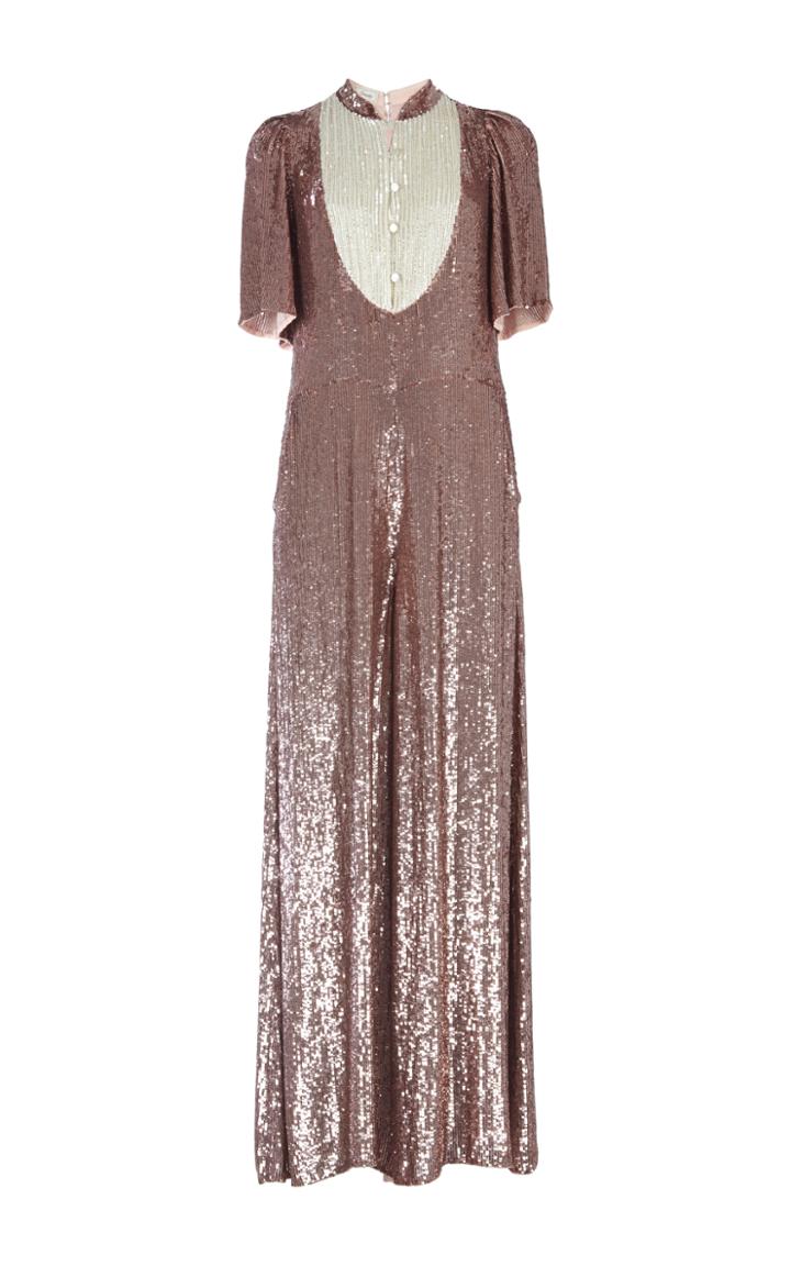 Temperley London Filigree Sequin Jumpsuit