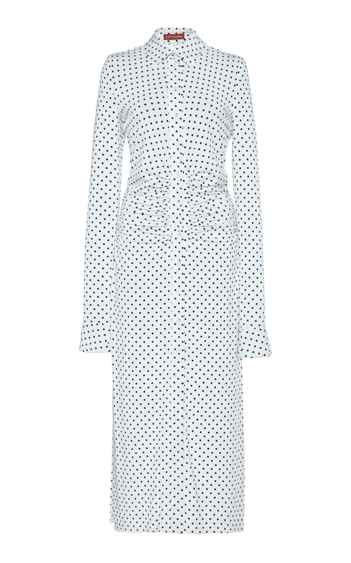 Moda Operandi Altuzarra Claudia Dotted-print Cady Midi Dress Size: 34