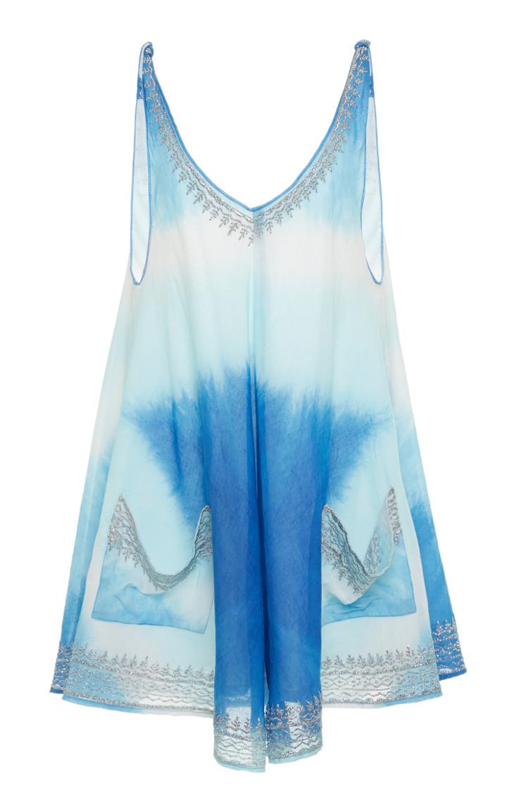Juliet Dunn Tie Dye Low Back Cotton Swing Dress