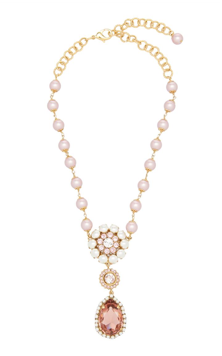 Dolce & Gabbana Sterling-silver And Glass Plated Pendant Necklace