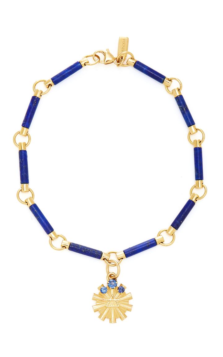 Foundrae 18k Gold And Lapis Bracelet