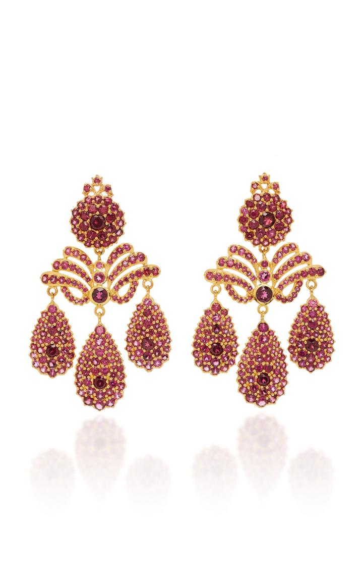Sylvie Corbelin Marquise Palace 18k Gold Spinel Earrings