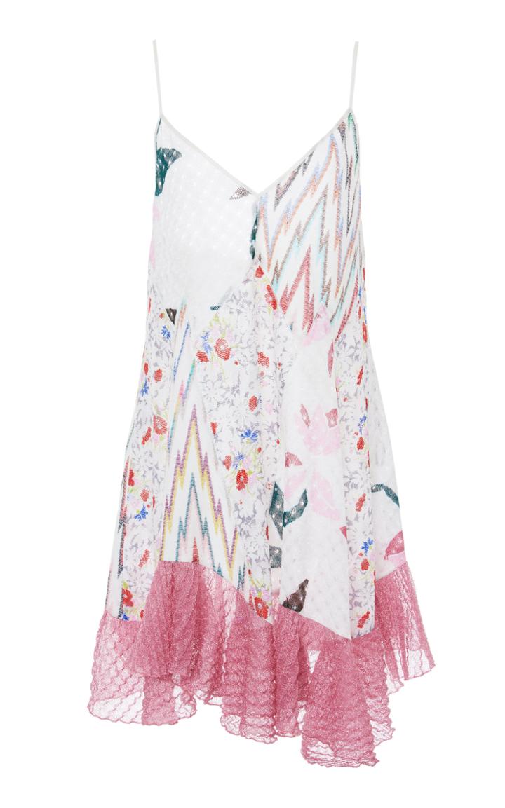 Missoni Printed Ruffled-trim Mini Dress