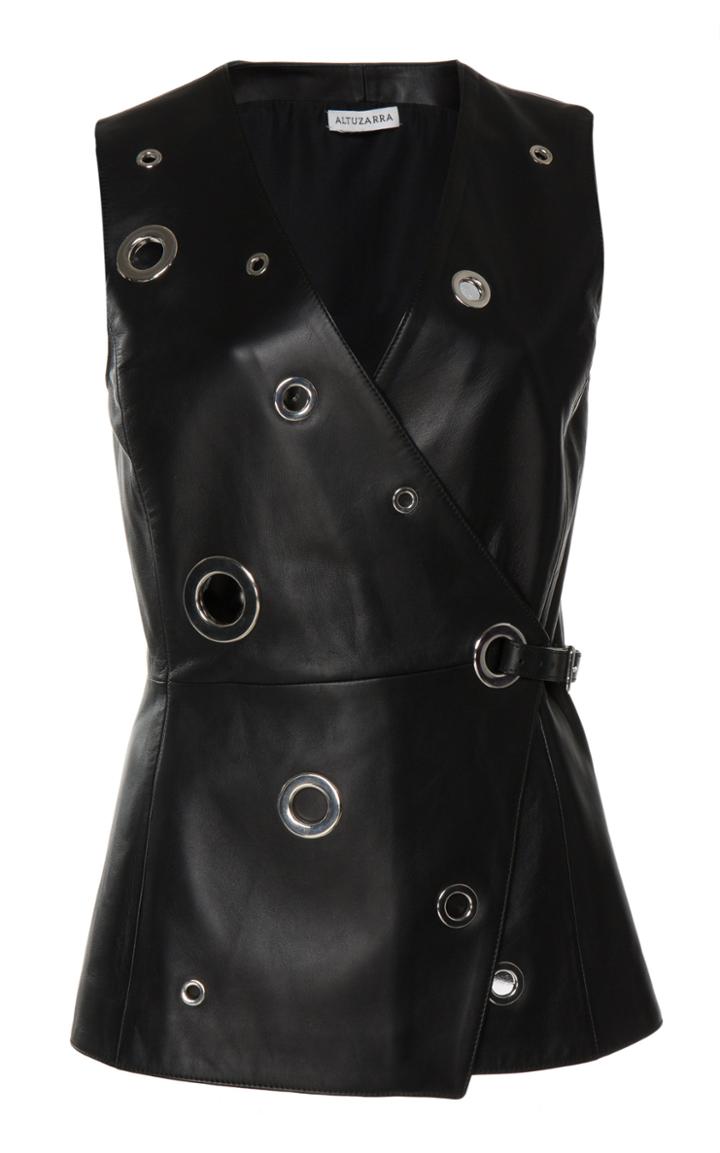 Altuzarra Elliman Leather Top