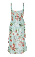 Brock Collection Tiered Floral-print Stretch-silk Midi Dress