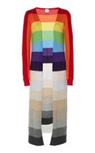 Madeleine Thompson Pricus Multicolor Striped Cashmere Long Cardigan
