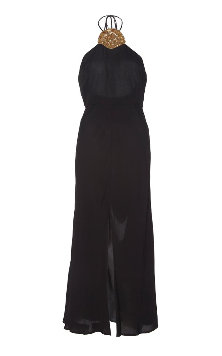 Rixo Lana Sequin-shell Halter-style Midi Dress