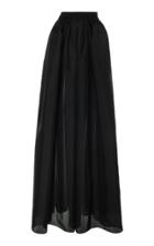 Naeem Khan Gathered Silk Organza Maxi Skirt
