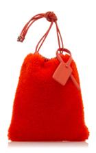 Off-white C/o Virgil Abloh Montone Small Leather And Shearling Satchel
