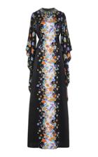 Moda Operandi Andrew Gn Crystal-embellished Printed Silk Caftan Dress