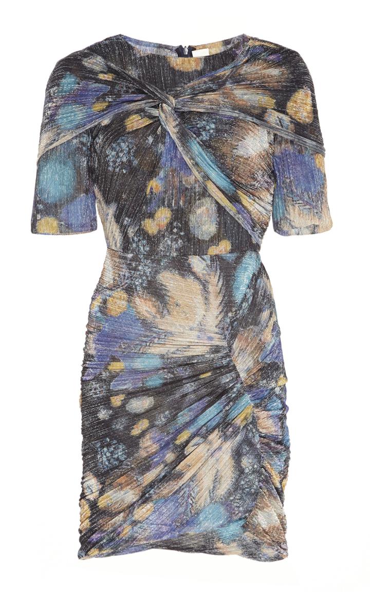 Peter Pilotto Printed Metallic Jersey Twist Dress