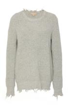 Michael Kors Collection Frayed Hem Cotton-blend Sweater