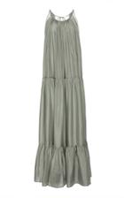 Kalita Genevieve Tiered Habotai Silk Maxi Dress